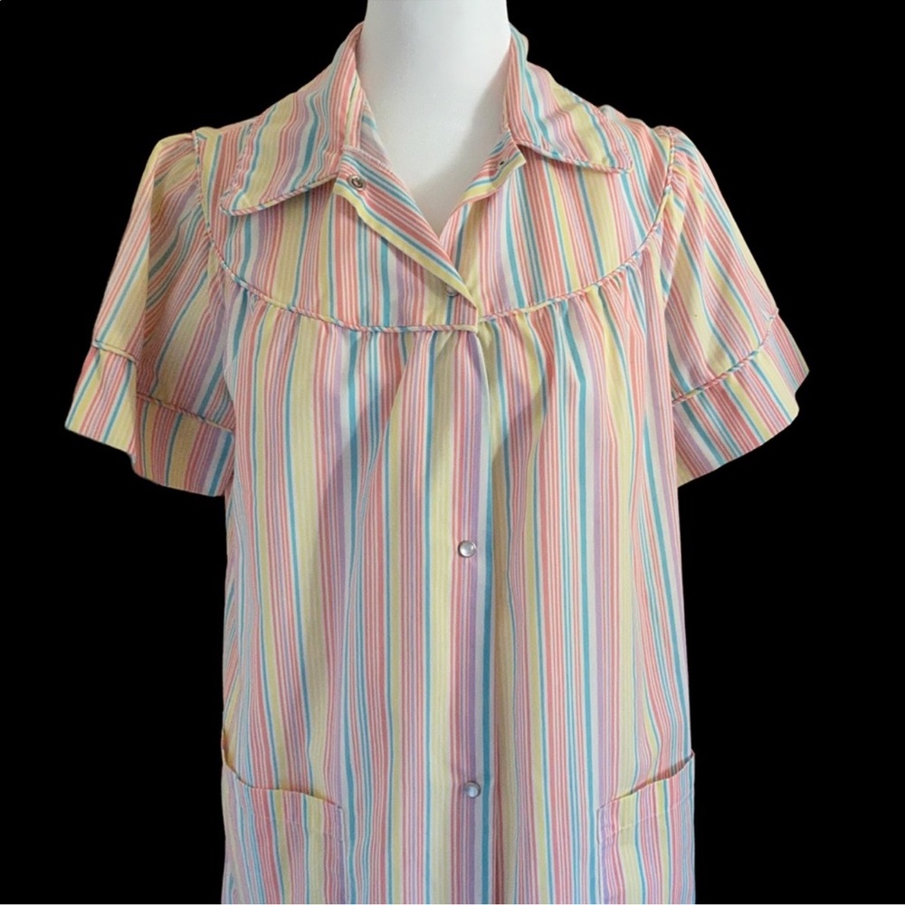 Vintage Sears nightgown - night coat - gramcore - grandmacore - housecoat